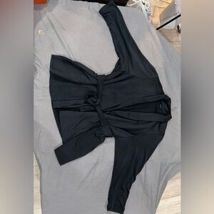 Black Open Front Jacket